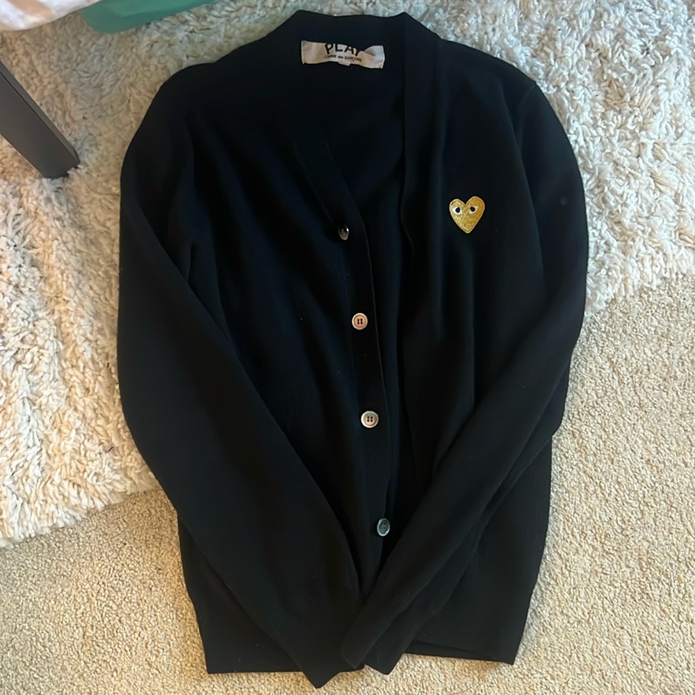 Authentic COMME des GARÇONS Play wool cardigan
